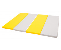 Skládací barevná matrace, tloušťka 5 cm - šedá / žlutá