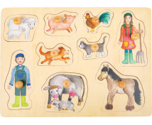Vkládací puzzle - Na farmě (9 dílků)