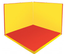 Odpočinkový koutek čtverec - Relax 1 - červena / žlutá - velký
