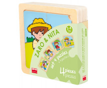 Zaro a Nita - puzzle, 4 ks - díly