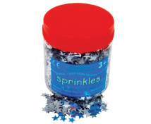 Metalické hvězdičky - 50 g-stříbrné