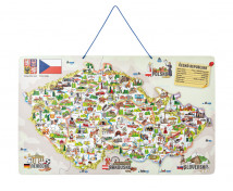 Dřevěné magnetické puzzle -Česko