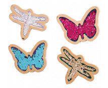 Motýli a vážky s flitrama