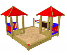 Dětské hřiště - Pískoviště s dvěma domečky