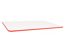 Stolová deska 25 mm, BÍLÁ, obdélnik 115x60 cm- červená