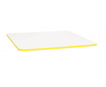 Stolová deska 25 mm, BÍLÁ, čtverec 60x60 cm - žlutá