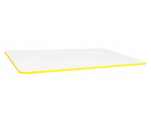 Stolová deska 25 mm, BÍLÁ, obdélnik 115x60 cm - žlutá