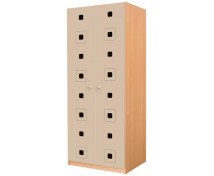 Dveře 6 (na Skříň na lehátka matrace, a lůžkoviny 6) - Čtverce - pastelově hnědé (pár)