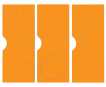 Dvířka k šatnám Ementál - Bublinky, oranžové, sada 3 ks