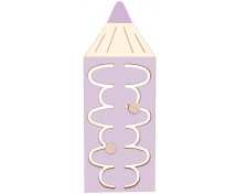 Dekorativní prvek - Pastelka 3 - pastelově fialová