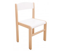 Dřevěná židle výška 31 cm - BUK, bílá