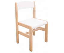 Dřevěná židle Extra BUK, 31 cm, bílá