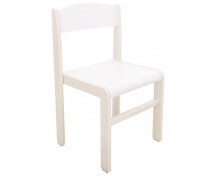 Dřevěná židle JAVOR BĚLENÝ-bílá, 38 cm VYP