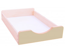 Dřevěný úložný box Numeric - malý - pastelově hnědý