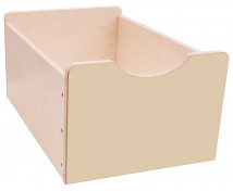 Dřevěný úložný box Numeric - velký - pastelově hnědý