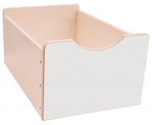 Dřevěný úložný box Numeric - velký - šedý