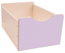 Dřevěný úložný box Numeric - velký - pastelově fialový