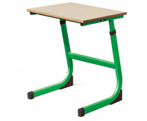 Školní jednomístná lavice s regulací výšky, vel. 2-4, zelená