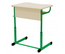 Školní jednomístná lavice s regulací výšky, vel. 3-5, zelená