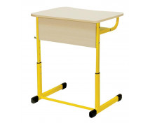 Školní jednomístná lavice s regulací výšky, vel. 3-5, žlutá