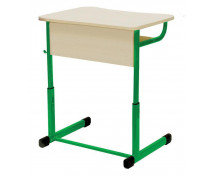 Školní jednomístná lavice s regulací výšky, vel. 4-7, zelená