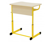 Školní jednomístná lavice s regulací výšky, vel. 4-7, žlutá