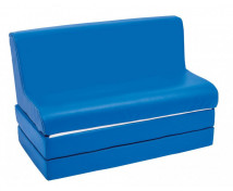 Rozkládací pohovka- výška sedu 30 cm modré