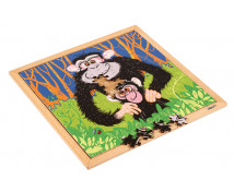 Dřevěné puzzle Zvířátka - Opice