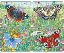Puzzle - Motýli, set 4 ks