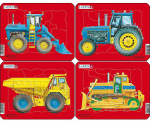 Puzzle - Zemědělská vozidla, set 4 ks