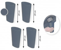 Nožičky 4 ks k plast.post. - šedé