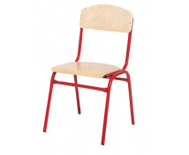 Židlička s kovovou konstrukcí , 38 cm červená