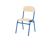 Židlička s kovovou konstrukcí , 38 cm modrá