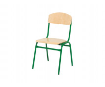 Židlička s kovovou konstrukcí , 38 cm zelená