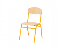 Židlička s kovovou konstrukcí , 43 cm žlutá