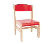 Dřevěná židle Extra BUK červená - 26 cm