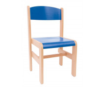 Dřevěná židle Extra BUK modrá - 31 cm