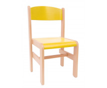 Dřevěná židle Extra BUK žlutá - 31 cm