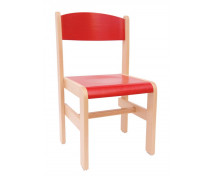Dřevěná židle Extra BUK červená - 35 cm