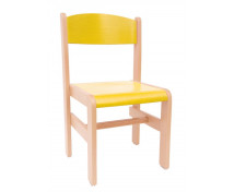 Dřevěná židle Extra BUK žlutá - 35 cm
