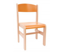 Dřevěná židle Extra BUK oranžová - 35 cm