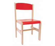Dřevěná židle Extra BUK červená - 38 cm