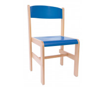 Dřevěná židle Extra BUK modrá - 38 cm