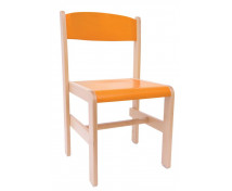 Dřevěná židle Extra BUK oranžová - 38 cm
