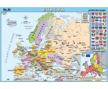 Politická mapa Európy XL (100x70 cm) - SK verze
