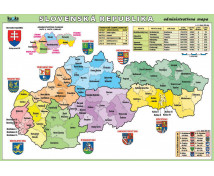 Slovenská republika - administrativní mapa XL (100x70 cm)