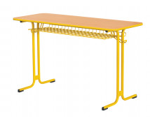 Školní dvoumístná lavice LEKTOR - žlutá, vel. L 4