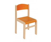 Dřevěná židle JAVOR 38 cm oranžová