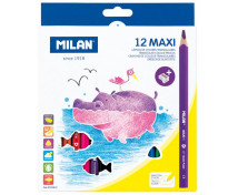Maxi pastelky Milan - trojhranné, 12 ks