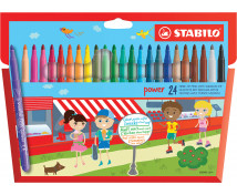 STABILO Power - nevysychající fixy, 24 barev